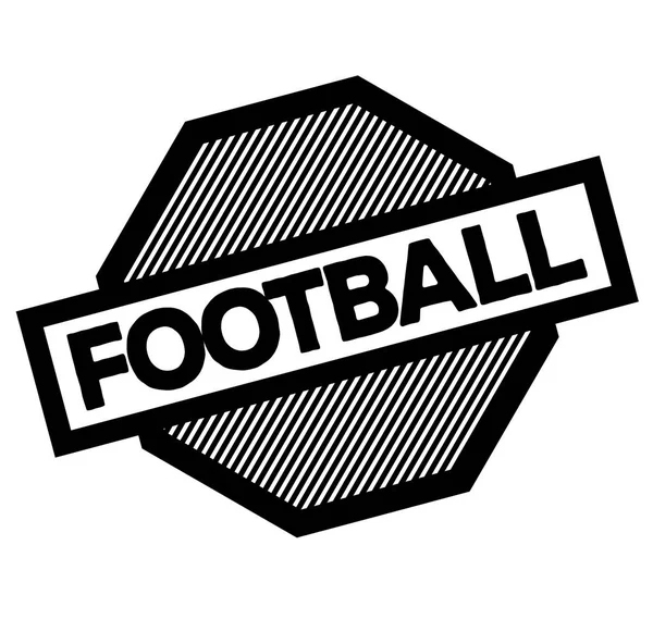 Timbre noir football — Image vectorielle