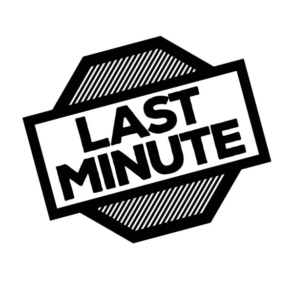 Last Minute black stamp — Stock Vector