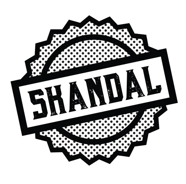 Schandaal stempel op wit — Stockvector