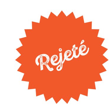 Beyaz reddedilen damgası