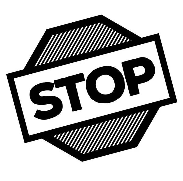 Stop black stamp — Stock Vector