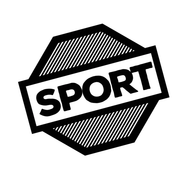 Sport noir timbre — Image vectorielle