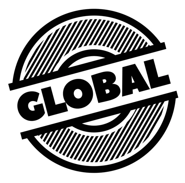 Globale schwarze Briefmarke — Stockvektor