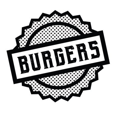 Beyaz burger damgası