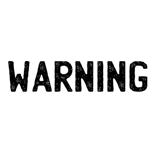 Timbre d'avertissement sur blanc — Image vectorielle