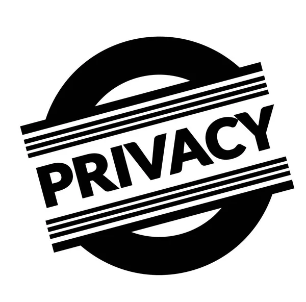 Timbro privacy su bianco — Vettoriale Stock