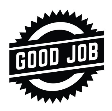 Beyaz iyi iş damgası