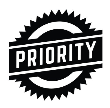 Beyaz öncelik damgası