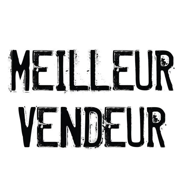 Sello de mejor vendedor en francés — Archivo Imágenes Vectoriales