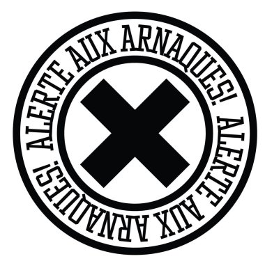 Scam uyarı pul Fransız