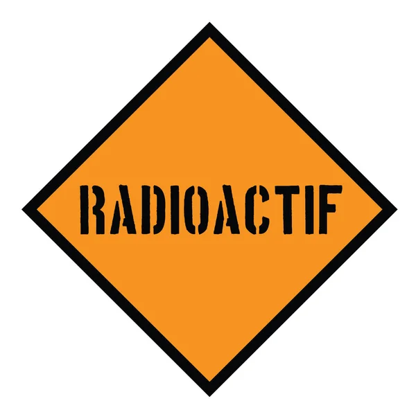 Sello radiactivo en francés — Vector de stock