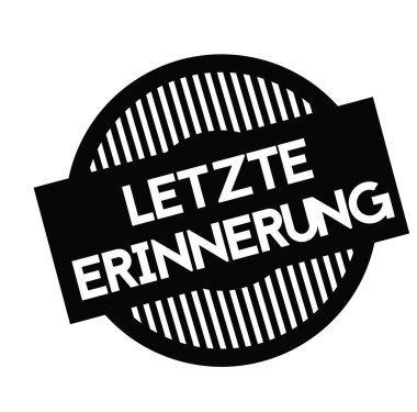 Son uyarı mektubu damga Almanca