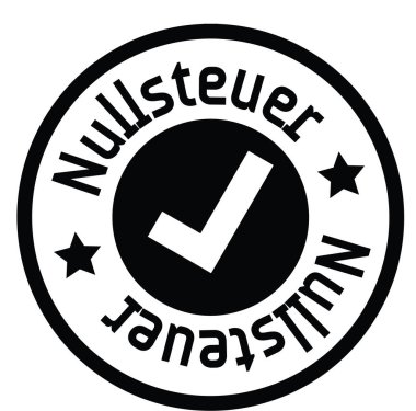 sıfır vergi pul Almanca