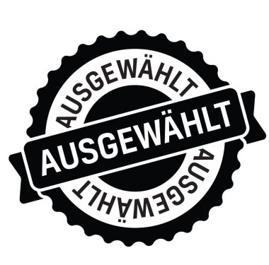 Almanca seçili damgası