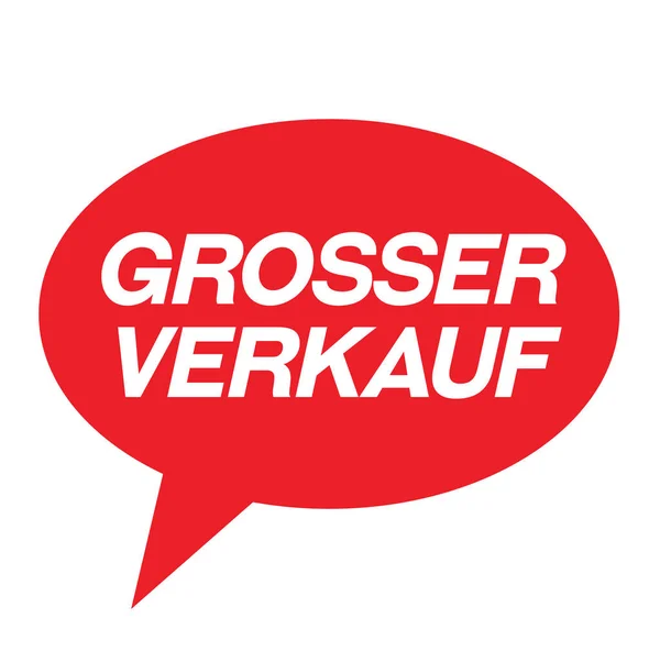 Grote verkoop stempel in Duits — Stockvector