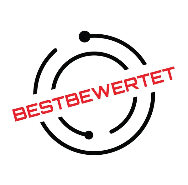 Bestbewertete Briefmarke in deutscher Sprache — Stockvektor