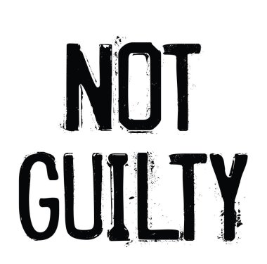 Suçlu değil lastik damgası