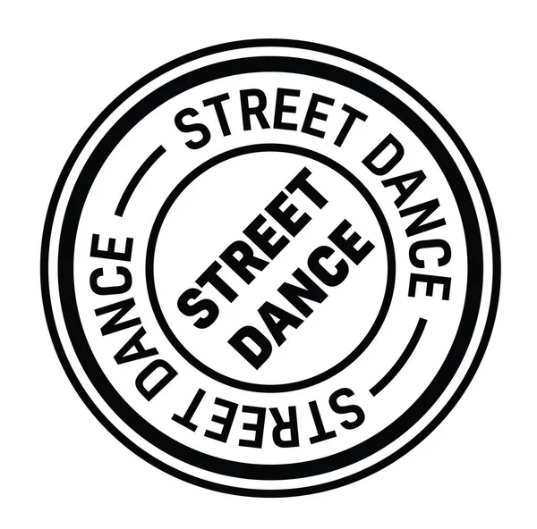 Carimbo de borracha de dança de rua — Vetor de Stock