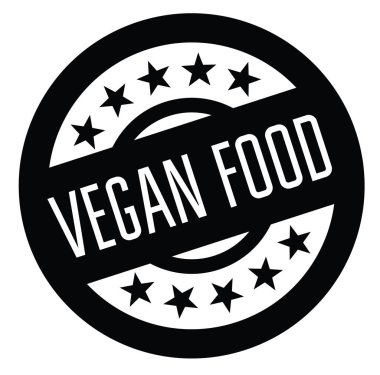 vegan gıda lastik damgası siyah. İşaret, etiket etiket