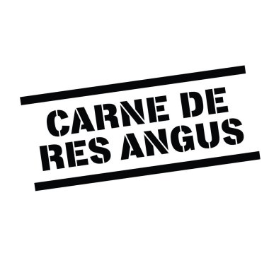 Angus sığır eti damga İspanyolca