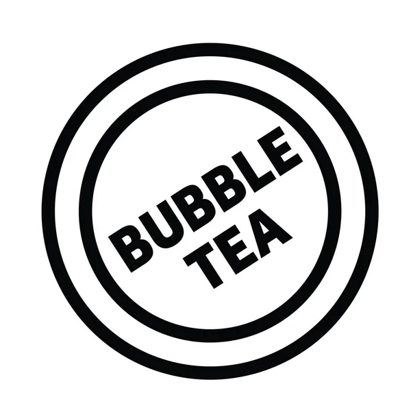 Sello de goma de té burbuja — Vector de stock