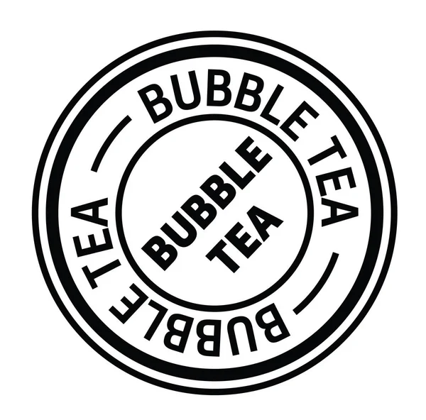 Sello de goma de té burbuja — Vector de stock