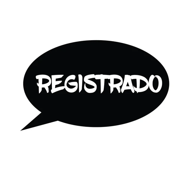 Pieczęć zarejestrowanych w języku hiszpańskim — Wektor stockowy