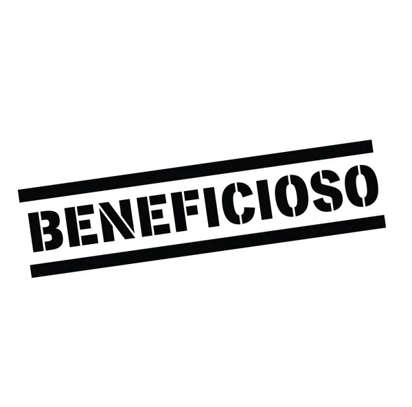 Sello beneficioso en español — Archivo Imágenes Vectoriales