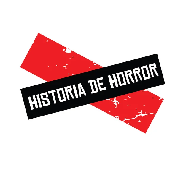 Sello de historia de terror en español — Archivo Imágenes Vectoriales