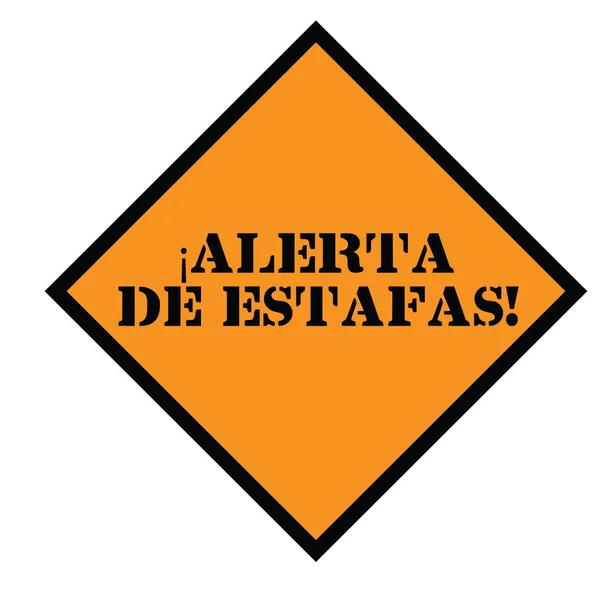 Estafa sello de alerta en español — Vector de stock