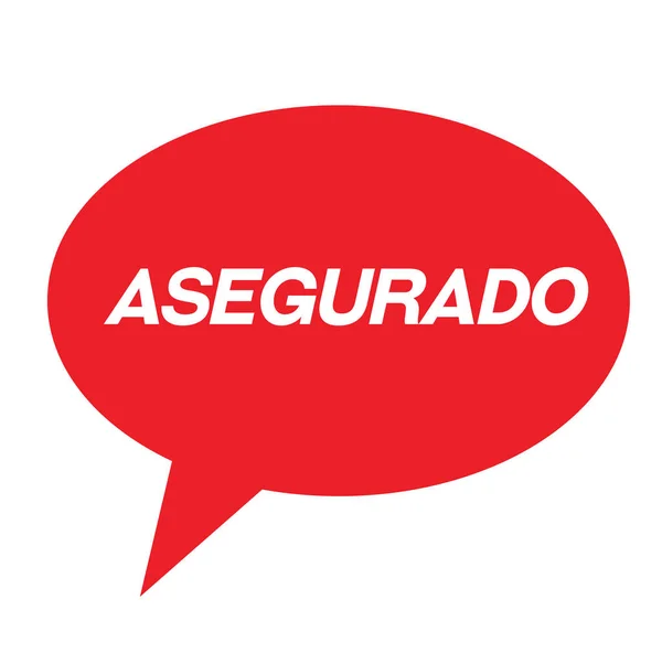 Sello asegurado en español — Vector de stock