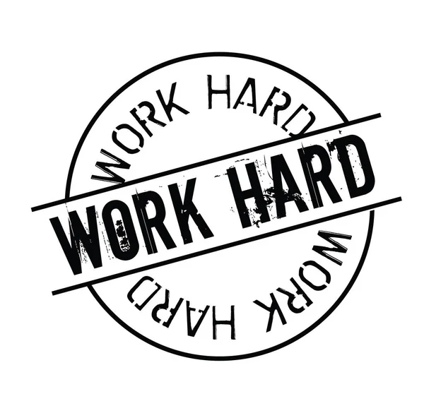 Werk Hard Rubberstempel — Stockvector