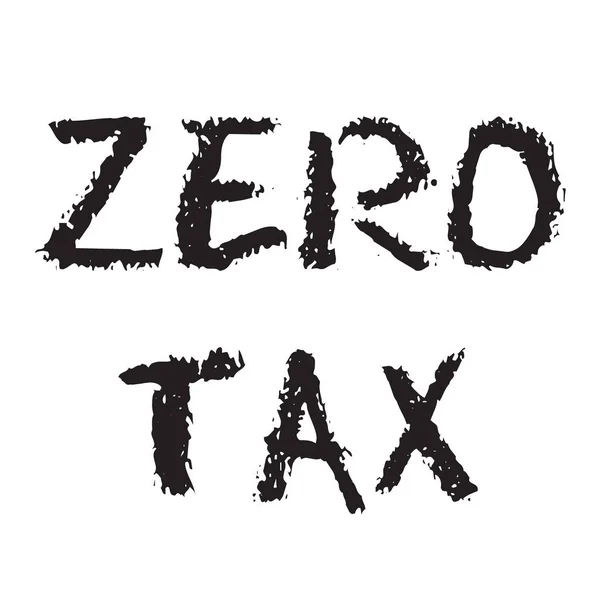 Zero pieczątka podatku — Wektor stockowy