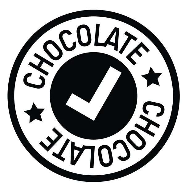 Timbre caoutchouc chocolat — Image vectorielle