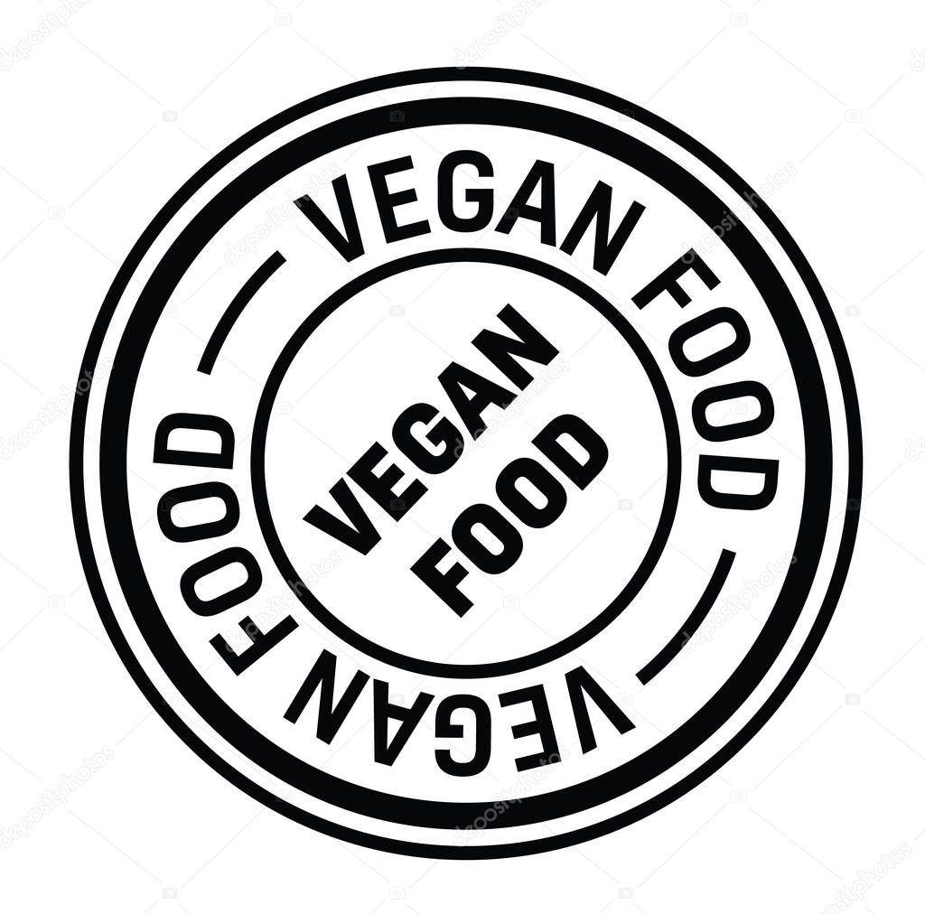 vegan food rubber stamp