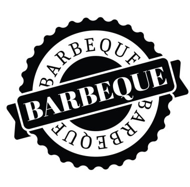 Türk Dili Barbekü siyah pul. İşaret, etiket, etiket