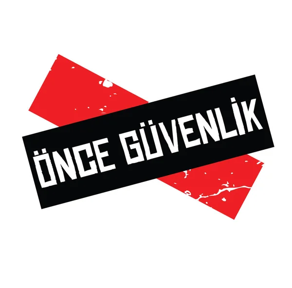 Sécurité premier timbre en turc — Image vectorielle
