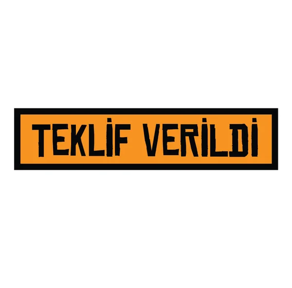 Offre timbre périmé en turc — Image vectorielle