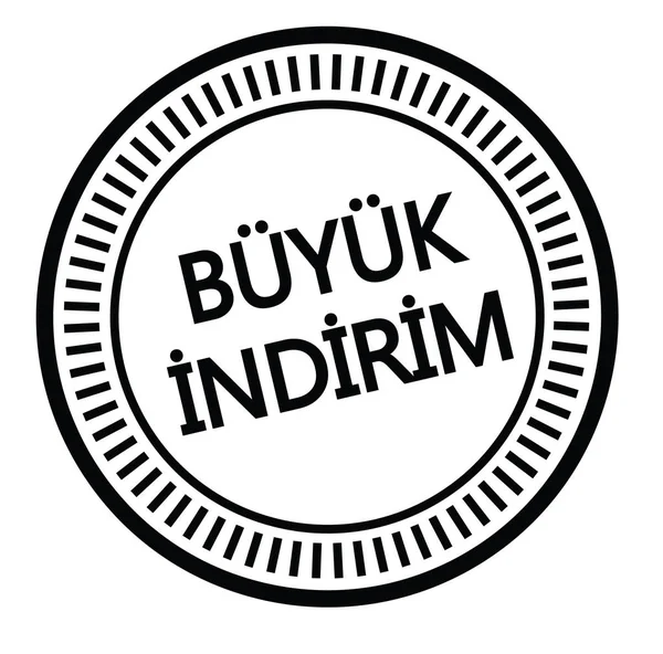 トルコ語で大きな販売スタンプ — ストックベクタ