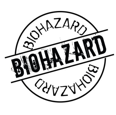 Beyaz Biohazard damgası