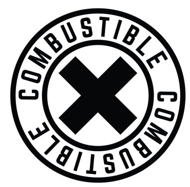 beyaz üzerine yanıcı damgası