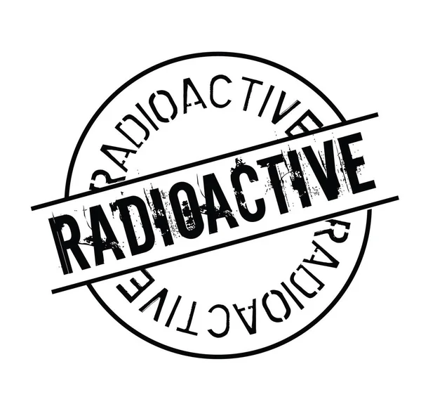 Sello radiactivo en blanco — Vector de stock