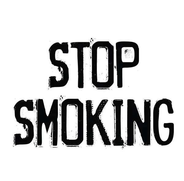 Stoppen met roken stempel op wit — Stockvector