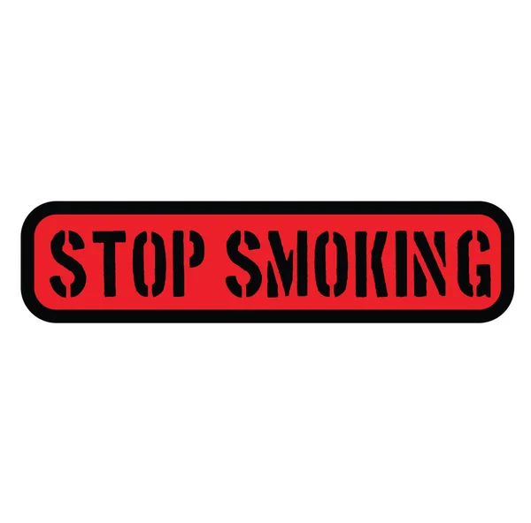 Sluta röka stämpel på vit — Stock vektor