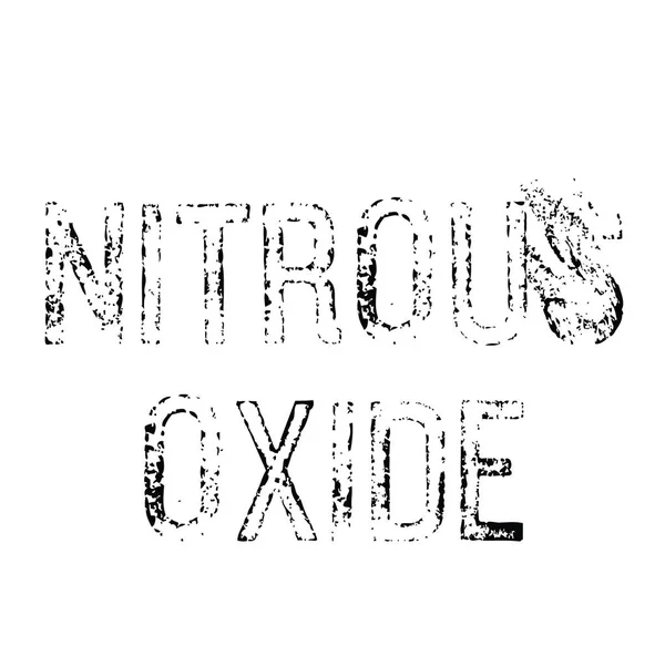 Sello de óxido nitroso en blanco — Vector de stock