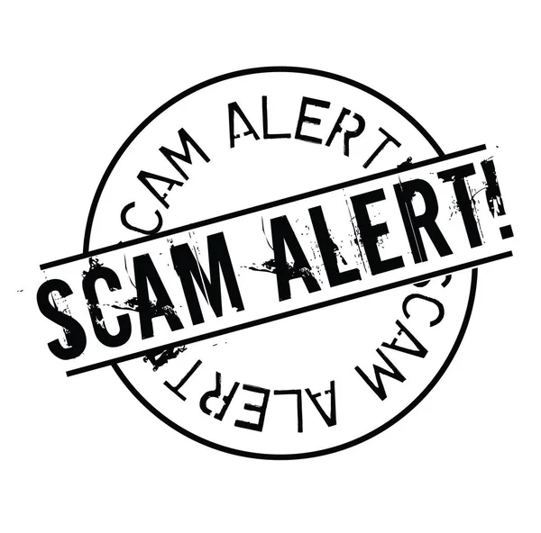 Scam alert stamp on white — Stock Vector