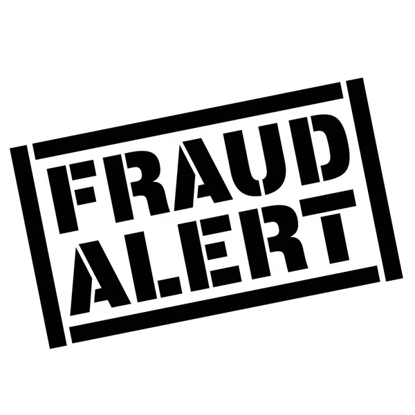 Sello de alerta de fraude en blanco — Vector de stock