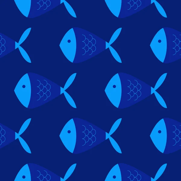 Patrón geométrico de peces — Vector de stock