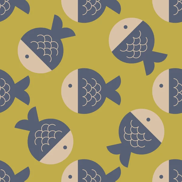 Patrón geométrico de peces — Archivo Imágenes Vectoriales