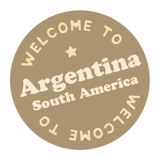 アルゼンチン南米へようこそ — ストックベクタ
